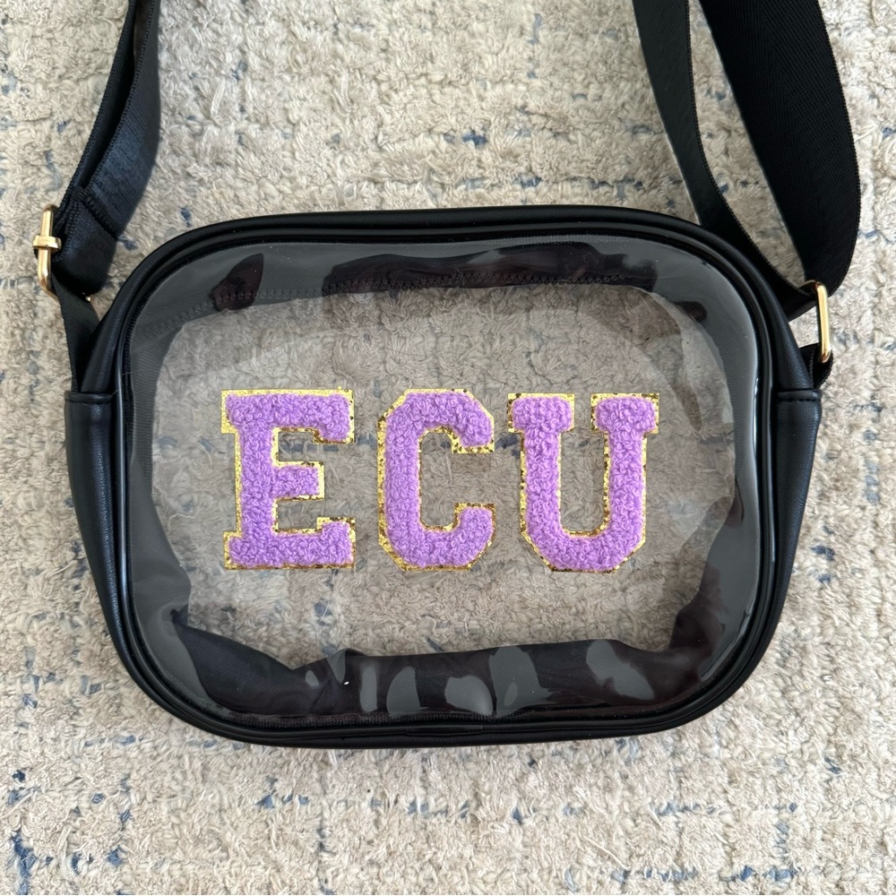 Clear crossbody stadium bag